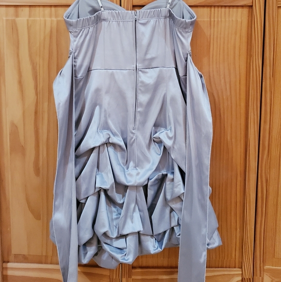 Ruby Rox Silver Fancy Prom Mini Dress - Picture 3 of 8